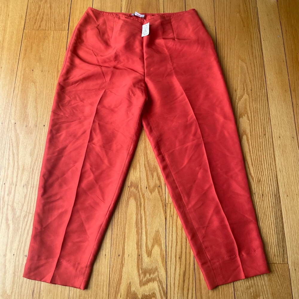 Ann Taylor LOFT orange/red cropped pant.